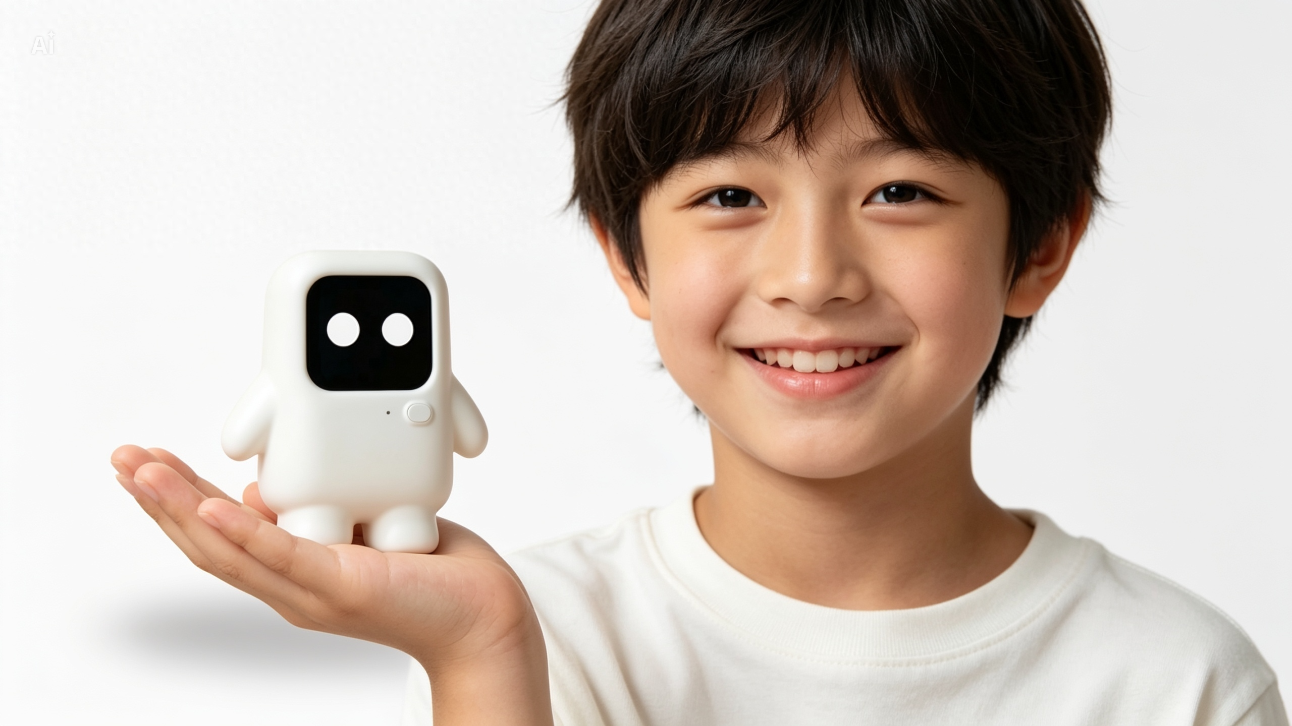 Dziecko trzyma robota edukacyjnego Zibby